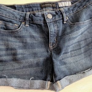 Aeropostale women's midi shorts dark denim blue 4